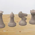 Bộ mô hình 3D cờ vua cổ điển Classic Chess Set cho người đam mê - Thumbnail 3