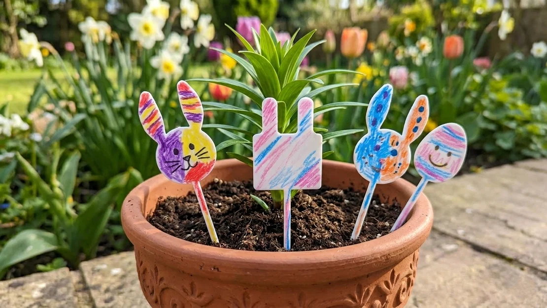 Thẻ cắm chậu cây chủ đề Phục sinh - Bé nào cũng mê! - Image 1