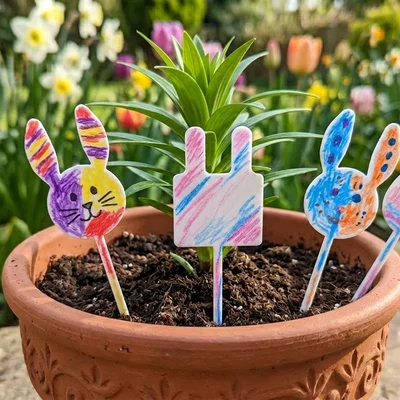 Thẻ cắm chậu cây chủ đề Phục sinh - Bé nào cũng mê!