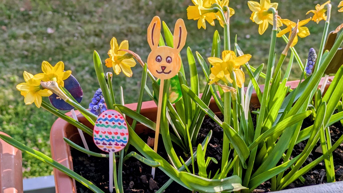 Thẻ cắm chậu cây chủ đề Phục sinh - Bé nào cũng mê! - Image 2