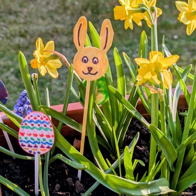 Thẻ cắm chậu cây chủ đề Phục sinh - Bé nào cũng mê!