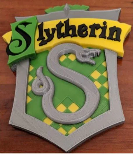 Mô hình huy hiệu nhà Slytherin 3D in 4 màu siêu đẹp - Image 1