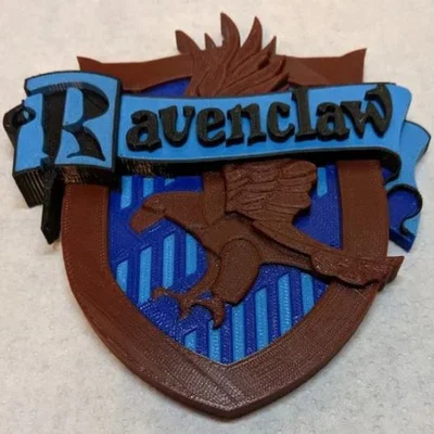 Mô hình huy hiệu Ravenclaw Harry Potter in 3D đa màu (MMU)