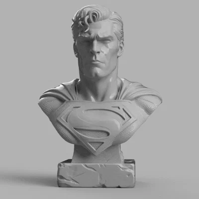 Mô hình Man of Steel - Tượng bán thân siêu anh hùng (File STL in 3D)