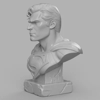 Mô hình Man of Steel - Tượng bán thân siêu anh hùng (File STL in 3D)