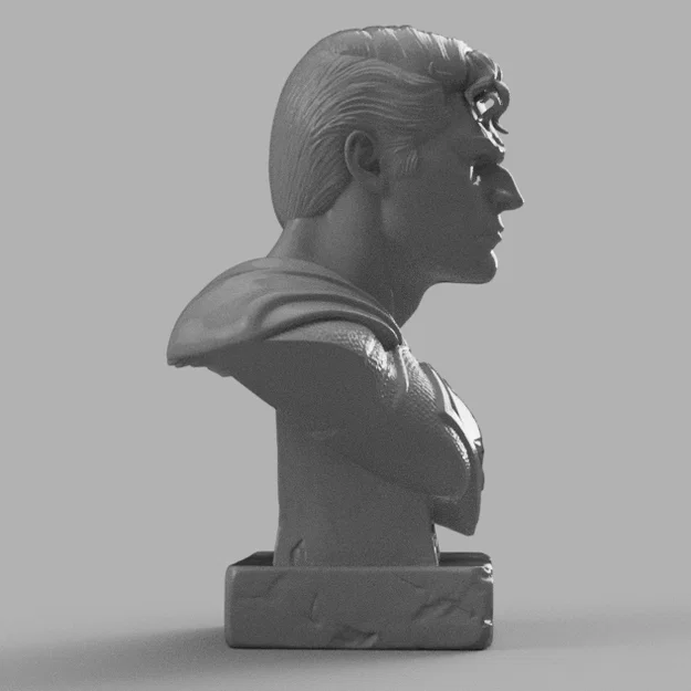 Mô hình Man of Steel - Tượng bán thân siêu anh hùng (File STL in 3D) - Image 4