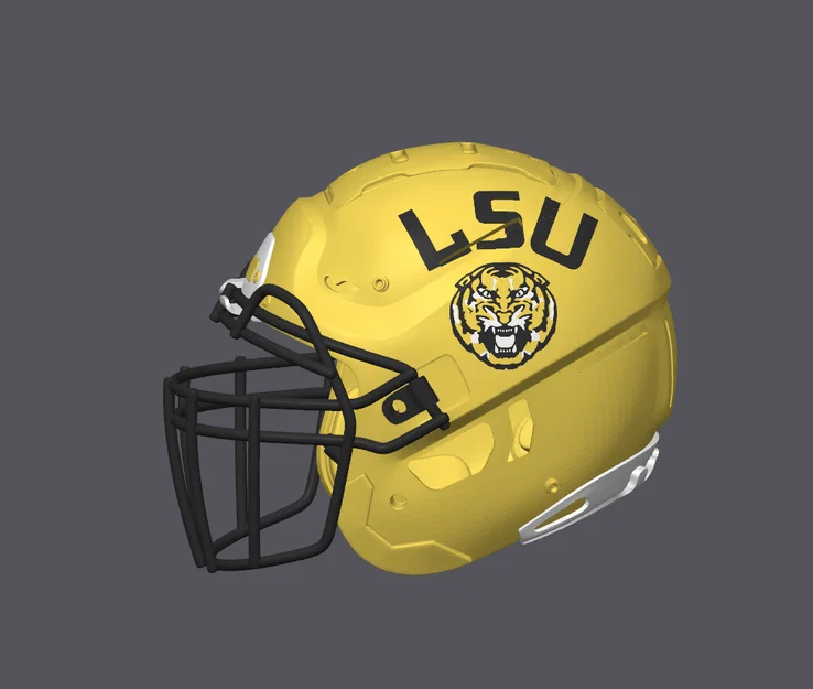 Mô hình mũ bảo hiểm bóng bầu dục LSU Tigers - Image 2