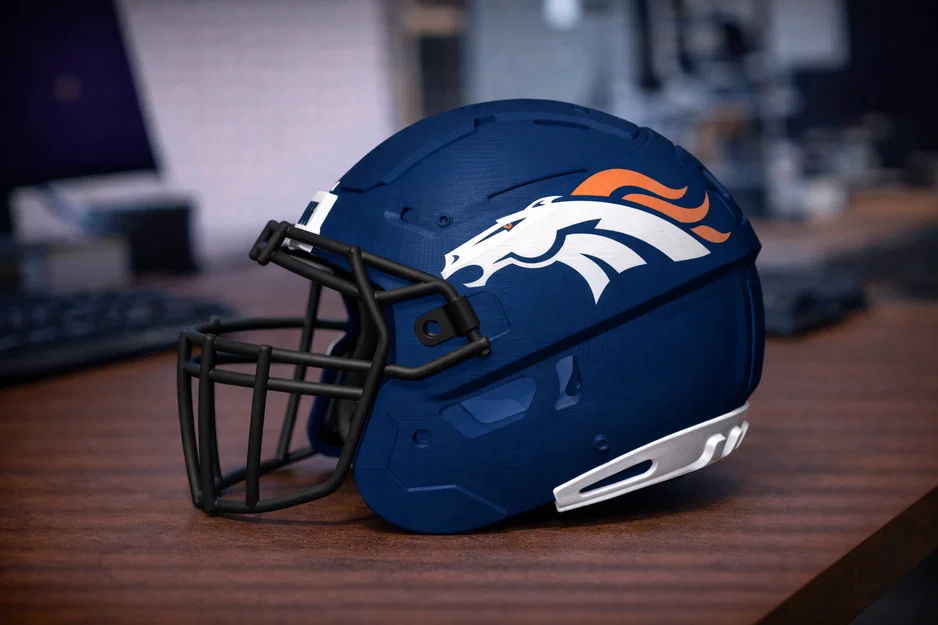 Mũ Bảo Hiểm Bóng Bầu Dục Denver Broncos - Kiểu F7 - Image 1