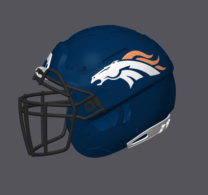 Mũ Bảo Hiểm Bóng Bầu Dục Denver Broncos - Kiểu F7 - Image 2