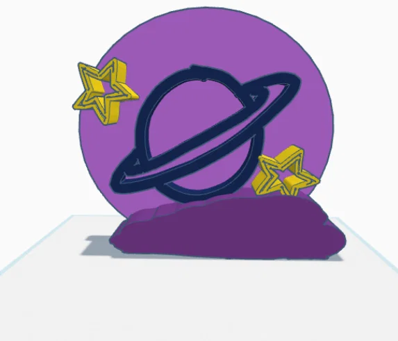 Giá đỡ trang trí hình hành tinh 3D đáng yêu cho bàn học - Image 1