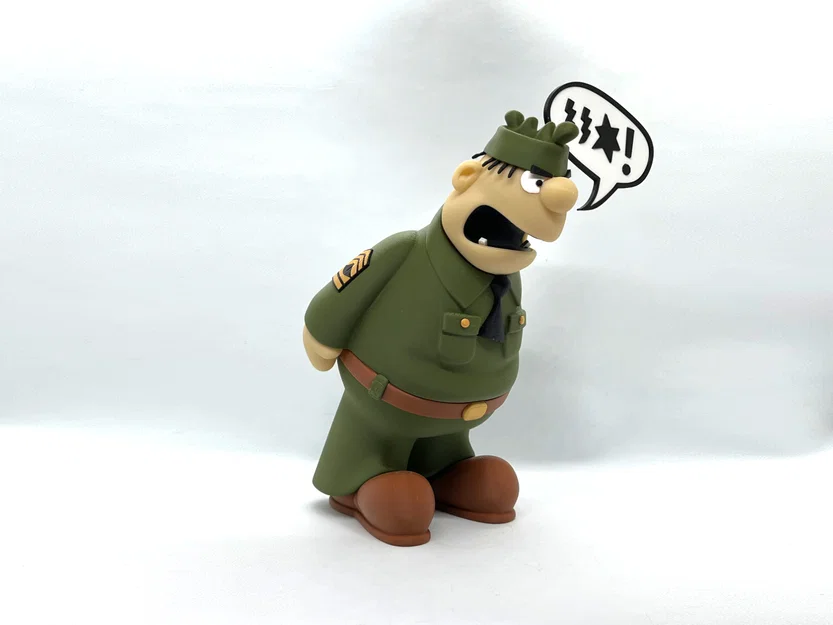 Mô hình 3D Sergeant Snorkel (Beetle Bailey) - Image 1