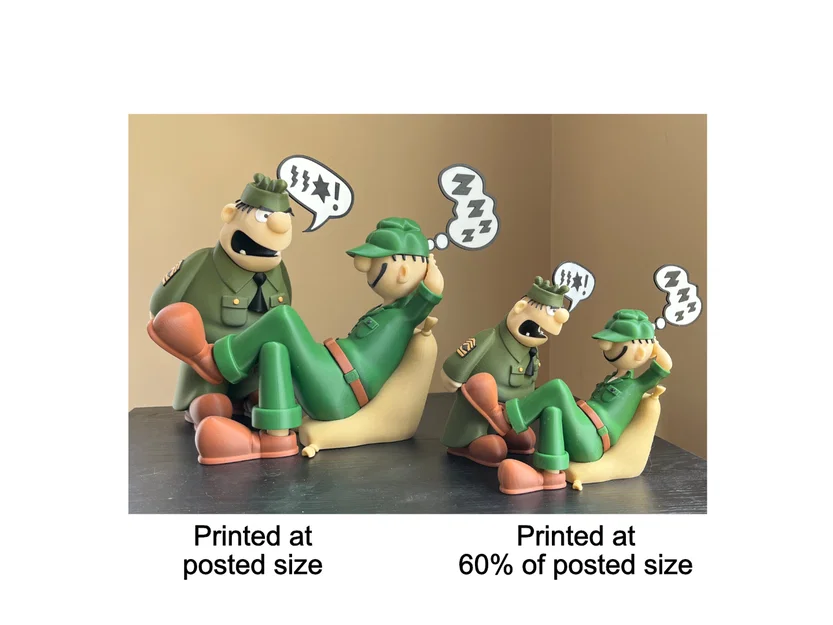 Mô hình 3D Sergeant Snorkel (Beetle Bailey) - Image 2