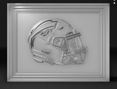 Mô hình phù điêu mũ bảo hiểm Buffalo Bills in 3D trang trí độc đáo - Image 1