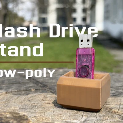 Đế cắm USB Flash Drive: Phong cách Low-poly