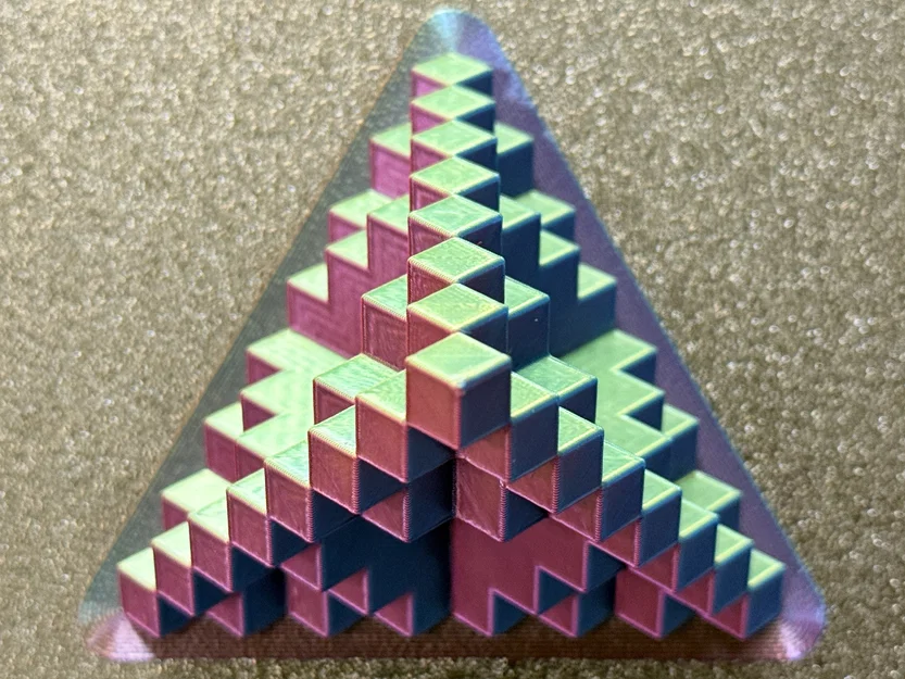 Sierpiński Tetrahedron Lắp Ghép Từ Khối Lập Phương | Cấp Độ 3 - Image 1