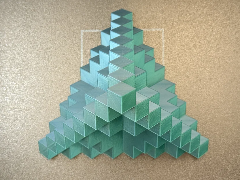 Sierpiński Tetrahedron Lắp Ghép Từ Khối Lập Phương | Cấp Độ 3 - Image 9