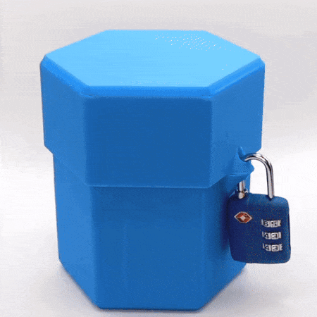 HexaLock – Hộp Đựng Có Khóa Hình Lục Giác Đơn Giản
