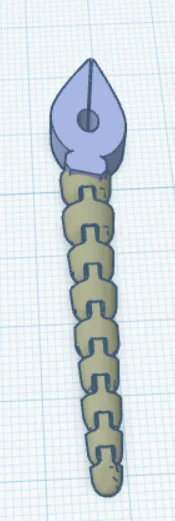 Mô hình bút lông khớp nối linh hoạt (ruszające się pióro) - Image 1