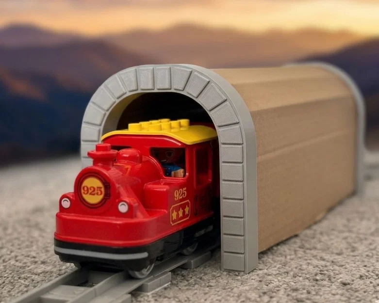 Đường hầm tàu hỏa DUPLO – Phụ kiện mở rộng từ bìa carton - Image 1
