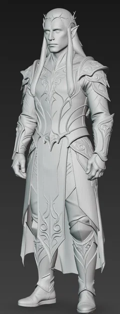 Mô hình chiến binh Elf Noldor 1 (LOTR style) cho in 3D tỉ lệ 1:24 - Image 2