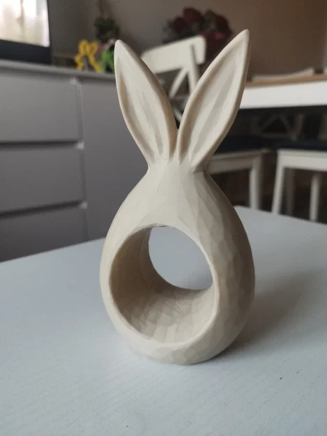 Tượng Chú Thỏ Phục Sinh Tối Giản – Mô Hình Điêu Khắc Hiện Đại In 3D - Image 3