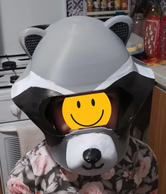 Mũ bảo hiểm trẻ em hình gấu mèo (Raccoon Helmet) cho bé yêu - Image 1