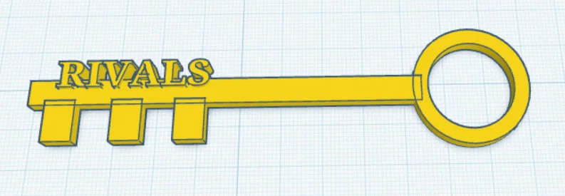 Mô hình chìa khóa RIVALS trang trí độc đáo cho máy in 3D - Image 1