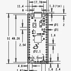 Đế gắn Raspberry Pi Pico (Mounting Plate) thiết kế chắc chắn