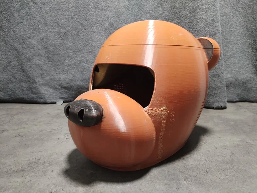 Mũ bảo hiểm hình đầu Gấu cho trẻ em - Image 1