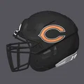 Mũ bảo hiểm bóng bầu dục Chicago Bears - Kiểu F7 - Thumbnail 2