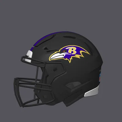 Mũ Bảo Hiểm Bóng Bầu Dục Baltimore Ravens - Có Sọc
