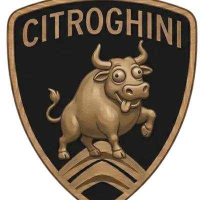 Logo Citroghini hài hước trang trí xe hơi độc đáo