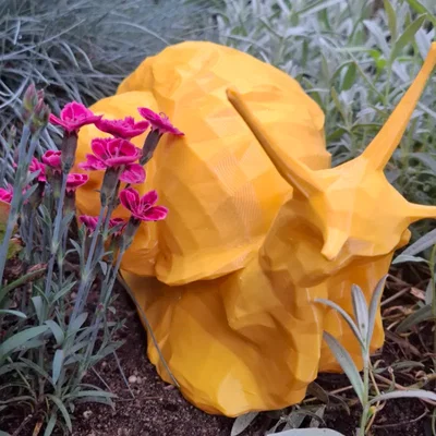 Mô hình ốc sên 3D trang trí phong cách Low Poly ấn tượng