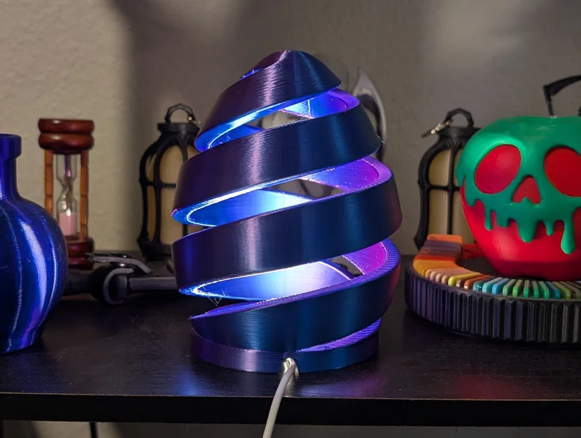 Đèn Ngủ Hình Trứng Xoắn Ốc Cho Nến Điện Tử & Đèn LED - Image 2