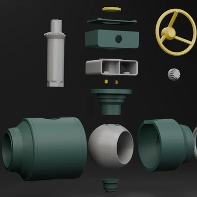 Mô hình Van Bi (Working Ball Valve) lắp ráp được