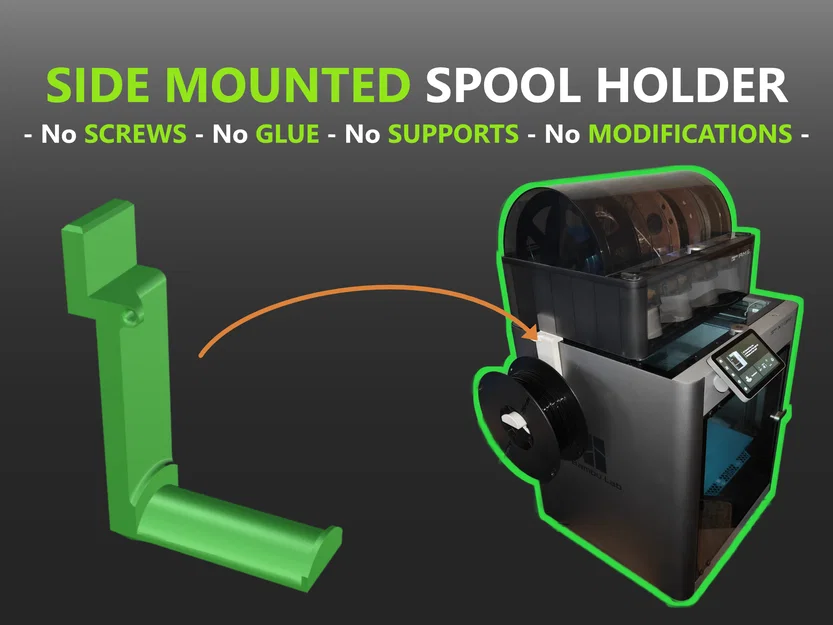 Giá đỡ cuộn nhựa gắn bên hông cho Bambulab AMS - Image 1