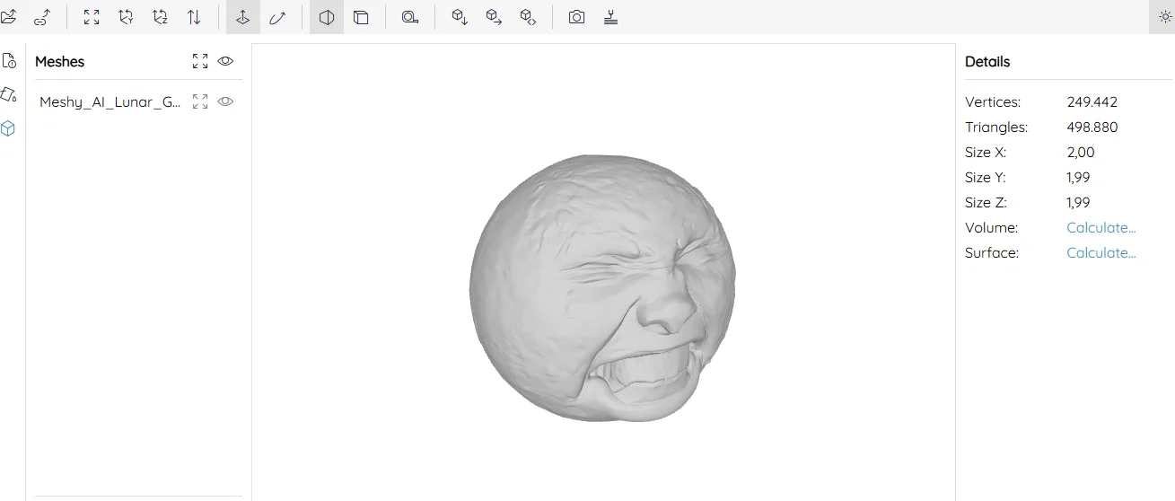Mô hình 3D Bully Moon - Đồ trang trí sáng tạo và hài hước - Image 1