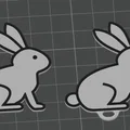 Móc khóa thỏ tối giản (Minimalist Bunny Keychain) - Thumbnail 2
