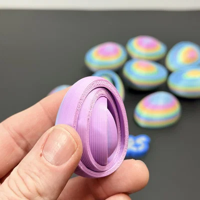 R7 Gyro Egg Fidget | Trứng xoay gyro nhiều lớp có ngăn ẩn | R7Makers