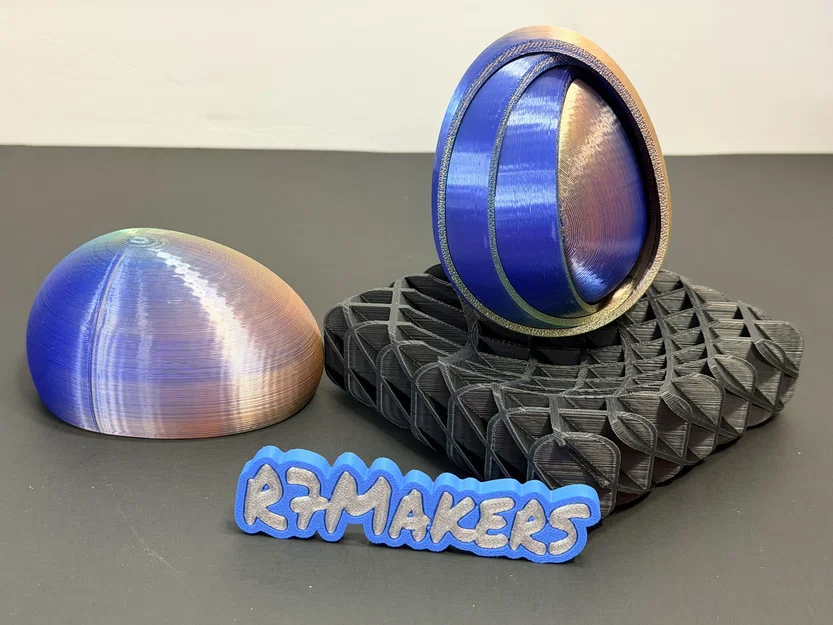 R7 Gyro Egg | Trứng Quà Tặng Đỉnh Cao | Fidget Vỏ Lớn Có Ngăn Chứa Bí Mật | R7Makers - Image 1