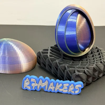 R7 Gyro Egg | Trứng Quà Tặng Đỉnh Cao | Fidget Vỏ Lớn Có Ngăn Chứa Bí Mật | R7Makers
