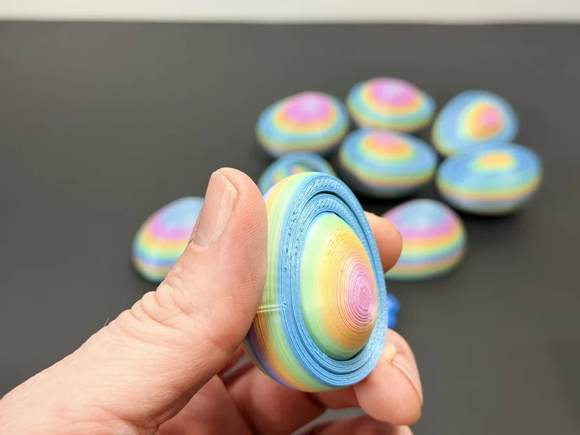 R7 Gyro Egg Fidget | Trứng xoay gyro nhiều lớp có ngăn ẩn | R7Makers - Image 3