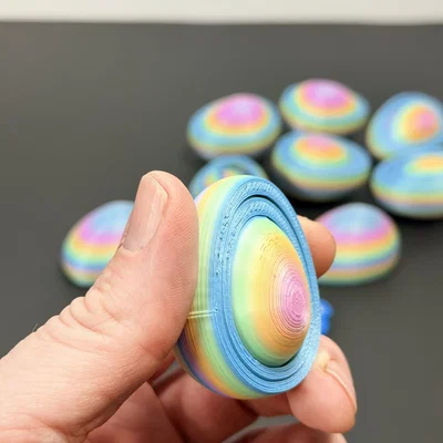 R7 Gyro Egg Fidget | Trứng xoay gyro nhiều lớp có ngăn ẩn | R7Makers