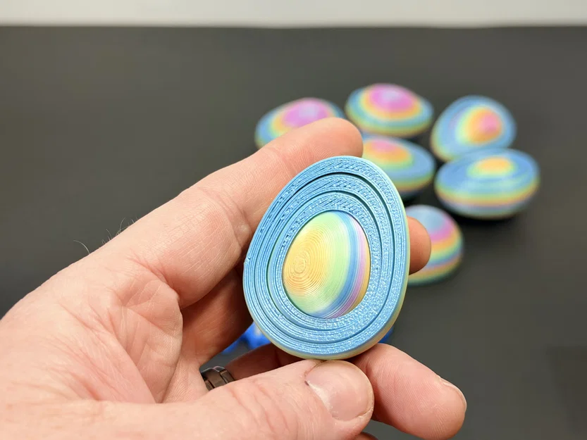 R7 Gyro Egg Fidget | Trứng xoay gyro nhiều lớp có ngăn ẩn | R7Makers - Image 12