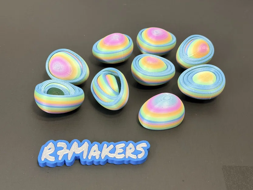 R7 Gyro Egg Fidget | Trứng xoay gyro nhiều lớp có ngăn ẩn | R7Makers - Image 14