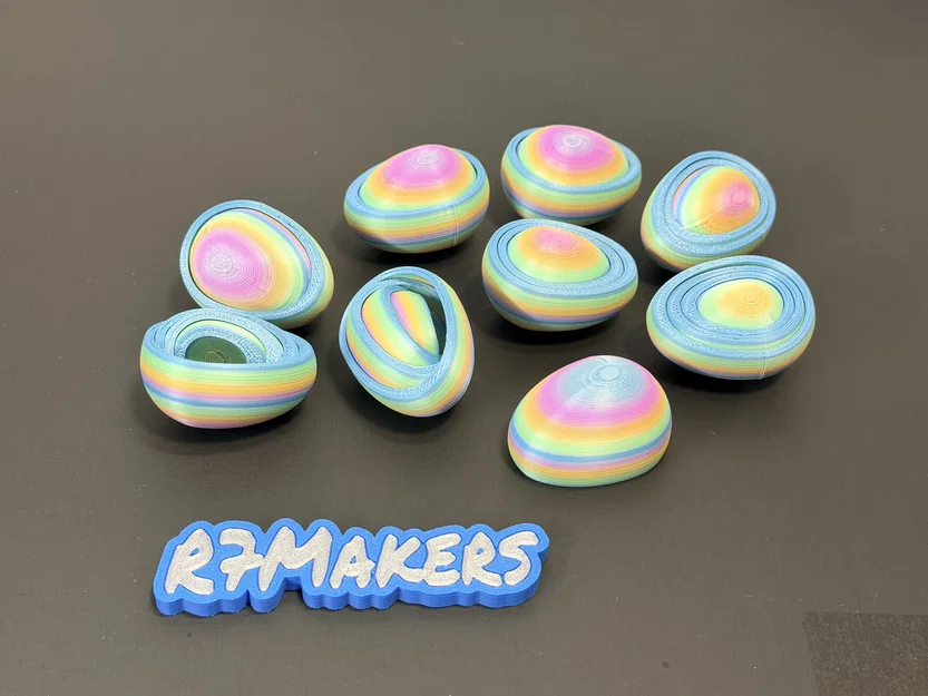R7 Gyro Egg Fidget | Trứng xoay gyro nhiều lớp có ngăn ẩn | R7Makers - Image 15