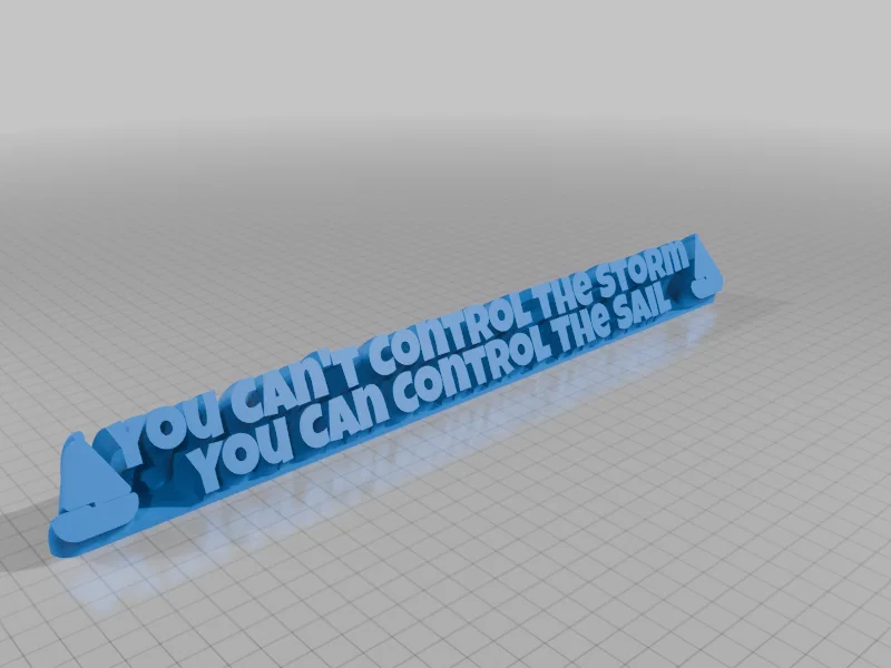 Bảng tên để bàn truyền cảm hứng: You Can't Control The Storm - Image 1