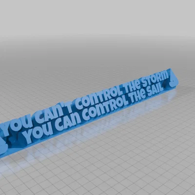 Bảng tên để bàn truyền cảm hứng: You Can't Control The Storm