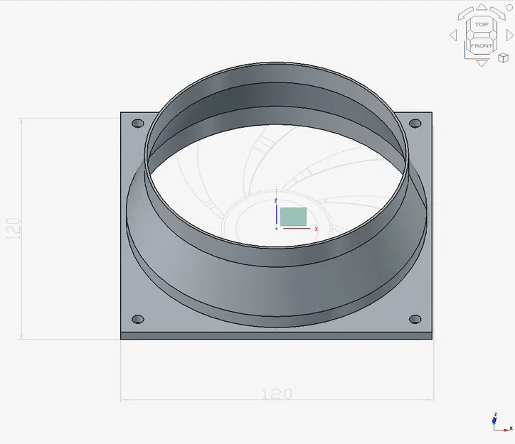 Bộ chuyển đổi quạt 120mm sang ống thông gió 100mm - Image 1