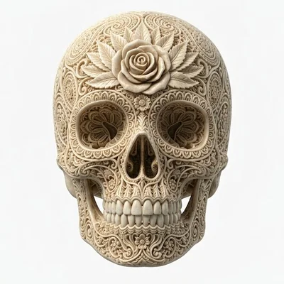 Đầu lâu pha lê Starchild - Phong cách Dia de los Muertos